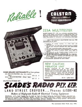 Calstan 223A; Slade Radio Pty. Ltd (ID = 2427352) Equipment