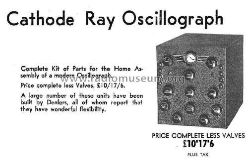 Calstan Cathode Ray Oscilloscope ; Slade Radio Pty. Ltd (ID = 2459467) Equipment