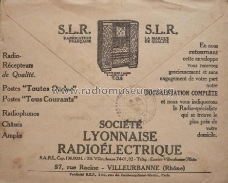 Toutes Ondes T.O.8; SLR S.L.R., Société (ID = 2496433) Radio