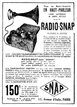 Petit-Sonor ; SNAP S.N.A.P., Radio (ID = 2086292) Radio