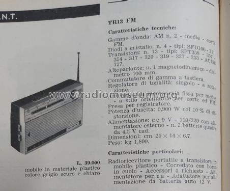 Transradio TR13-FM; SNT Società Negro e (ID = 3087586) Radio