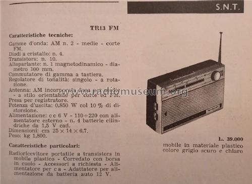 Transradio TR13-FM; SNT Società Negro e (ID = 3087587) Radio