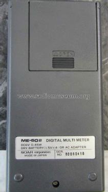 Digital Multimeter ME-502; Soar Corporation; (ID = 2635396) Equipment