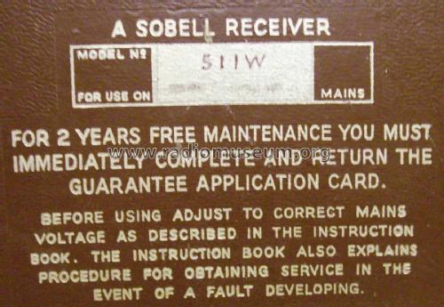 511W; Sobell Ind., Slough (ID = 1745069) Radio