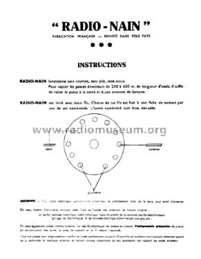 Radio-Nain Poste à Diode - Diode Detector ; SODIMO, Société de (ID = 1617282) Crystal