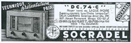 DC74-C; Socradel, Société (ID = 684446) Radio