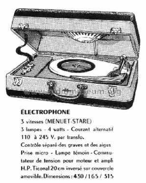 Électrophone ; Socradel, Société (ID = 1723800) Sonido-V