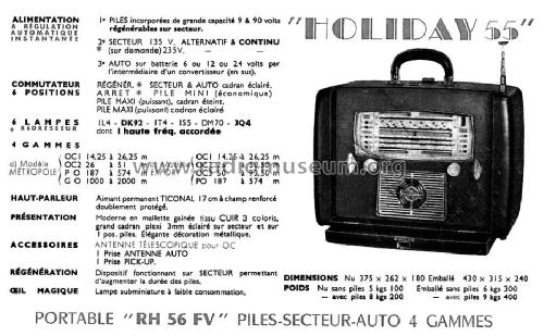 Holiday 55 Export RH56FV; Socradel, Société (ID = 1724987) Radio