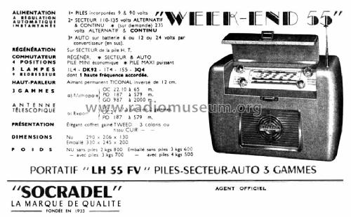 Week-End 55 Export LH55FV; Socradel, Société (ID = 1691337) Radio