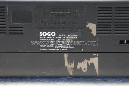 Sogo Radio Triple Cassette Recorder SS-5500 III D; Unknown to us - (ID = 1824004) Radio