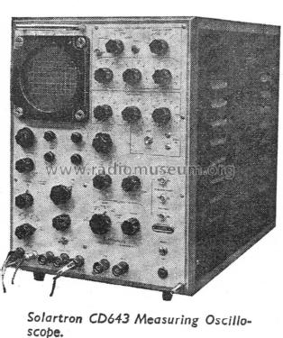 Measuring Oscilloscope CD643; Solartron Laboratory (ID = 1759975) Equipment