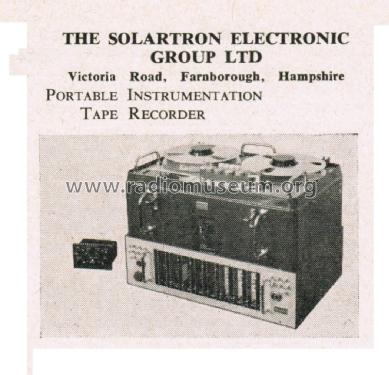 Portable Instrumentation Tape Recorder LW.1080; Solartron Laboratory (ID = 2729939) Sonido-V