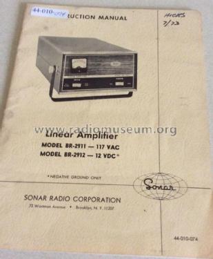 Linear Amplifier BR-2911; Sonar Radio Corp.; (ID = 1965400) CB-Funk