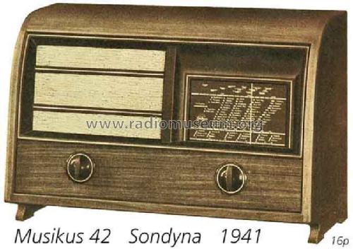 Musikus 42 III 4120; Sondyna AG; Zürich- (ID = 711641) Radio