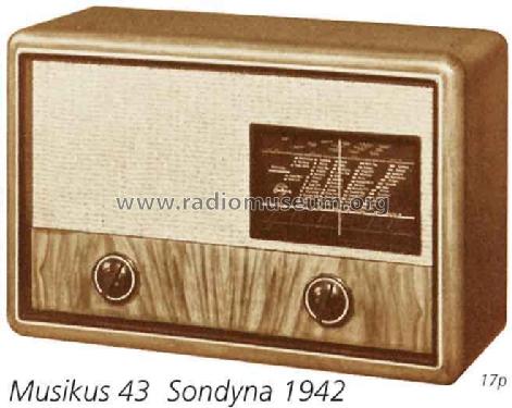 Musikus 43 III alt; Sondyna AG; Zürich- (ID = 711642) Radio