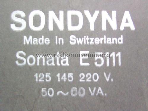 Sonata E5111; Sondyna AG; Zürich- (ID = 870524) Radio