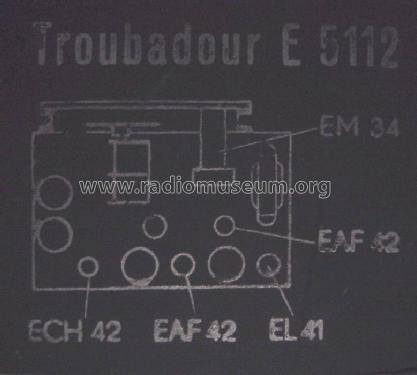 Troubadour E5112; Sondyna AG; Zürich- (ID = 30054) Radio