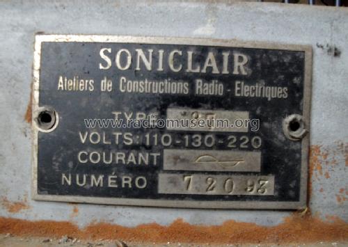 Automatique 87A; Soniclair; Bruxelles (ID = 1281880) Radio