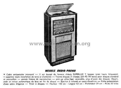 Meuble Radio-Phono Ch= Super Lux; Sonneclair, (ID = 2323714) Radio