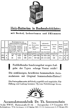 Radio-Heiz-Accumulator 2 N 2; Sonnenschein, Berlin (ID = 1566981) Power-S