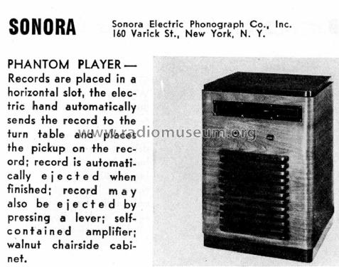 Phantom Player ; Sonora Phonograph Co (ID = 1072326) R-Player