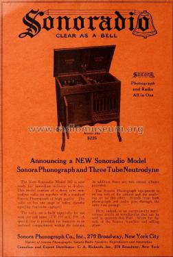 Sonoradio Model 242; Sonora Phonograph Co (ID = 1994807) Radio