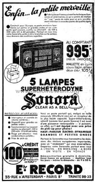 Sonorette ; Sonora-Radio; Paris, (ID = 1927815) Radio