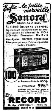 Sonorette ; Sonora-Radio; Paris, (ID = 1927817) Radio