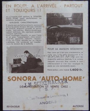 Auto-Home ; Sonora-Radio; Paris, (ID = 2204734) Radio