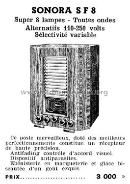 SF8; Sonora-Radio; Paris, (ID = 2254846) Radio