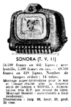 TV11; Sonora-Radio; Paris, (ID = 2650977) Television