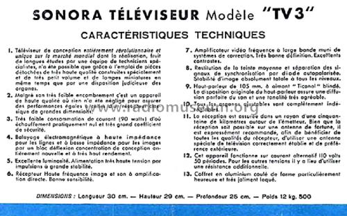 TV3; Sonora-Radio; Paris, (ID = 2650996) Television