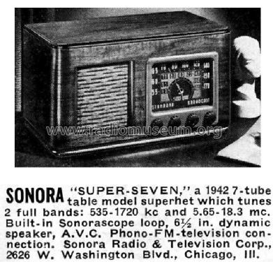 LW-181 Super Seven ; Sonora Radio & Telev (ID = 1152742) Radio