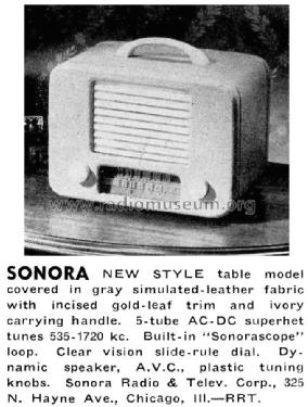 New Style table model ; Sonora Radio & Telev (ID = 1315892) Radio