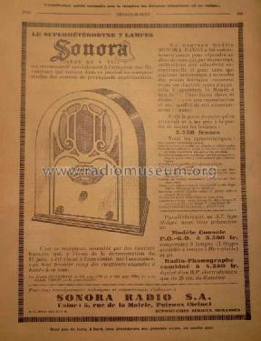 Console ; Sonora-Radio; Paris, (ID = 1565778) Radio