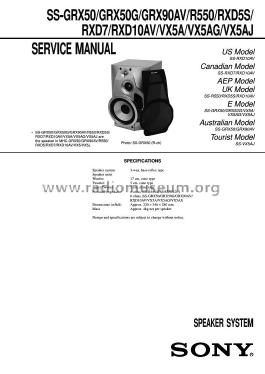 Speaker System SS-R550; Sony Corporation; (ID = 2625854) Speaker-P