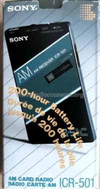 AM Card Radio ICR-501; Sony Corporation; (ID = 2914596) Radio