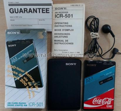 AM Card Radio ICR-501; Sony Corporation; (ID = 2914597) Radio