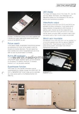 Betacam SP Player BVW-22; Sony Corporation; (ID = 3094849) R-Player