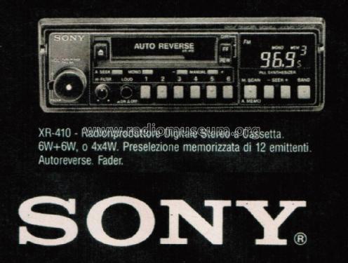 Car Radio XR-410; Sony Corporation; (ID = 2726053) Car Radio