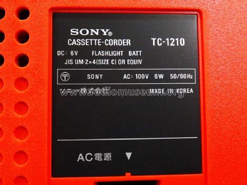 Cassette Corder TC-1210; Sony Corporation; (ID = 2582509) R-Player