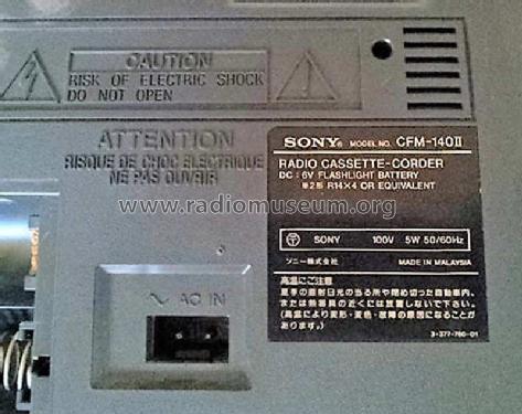 CFM-140II ; Sony Corporation; (ID = 2329431) Radio