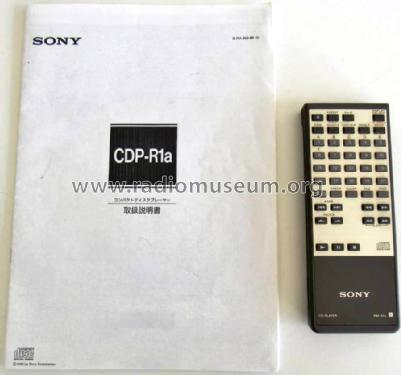 Compact Disc Player CDP-R1a; Sony Corporation; (ID = 2465220) Reg-Riprod