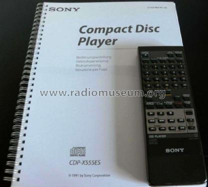 Compact Disc Player CDP-X555ES; Sony Corporation; (ID = 2471924) Sonido-V