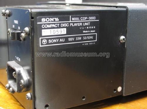 Compact Disc Player Unit CDP-3000; Sony Corporation; (ID = 2457062) Enrég.-R