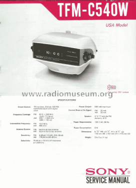 Digimatic TFM-C540W; Sony Corporation; (ID = 2765586) Radio