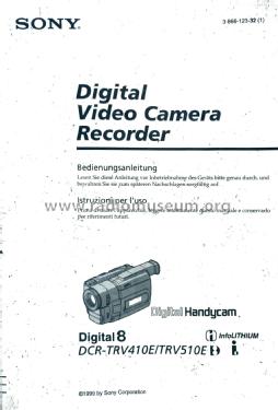 Digital 8 Handycam - Video Camera Recorder DCR-TRV510E; Sony Corporation; (ID = 3122771) R-Player