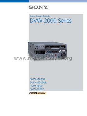 Digital Betacam Videocassette Recorder DVW-M2000P; Sony Corporation; (ID = 3098583) R-Player