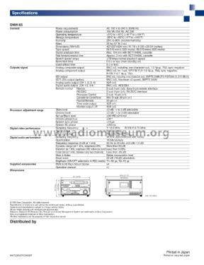 Betacam SX Video Cassette Player DNW-65; Sony Corporation; (ID = 3094052) R-Player