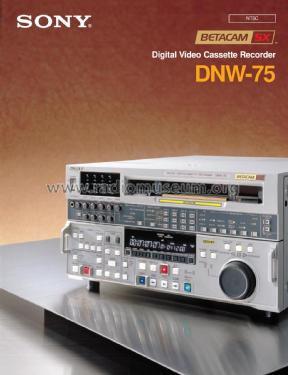 Betacam SX Digital Video Cassette Recorder DNW-75; Sony Corporation; (ID = 3094770) R-Player